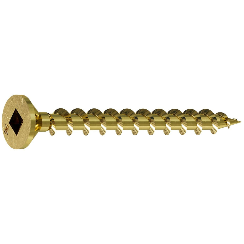 Simpson Strong-Tie WSCLT134S WSCLT Wood Screw (Collated), #8 x 1-3/4-in. #2 Square, Flat Head, Yellow Zinc, 2000-Pack