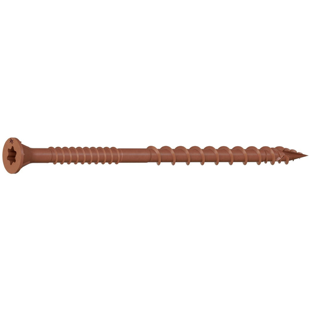 Simpson Strong-Tie DSVR312MB Deck-Drive DSV WOOD Screw, #10 x 3-1/2-in. T-25, Flat Head, Quik Guard, Red, 1000-Pack