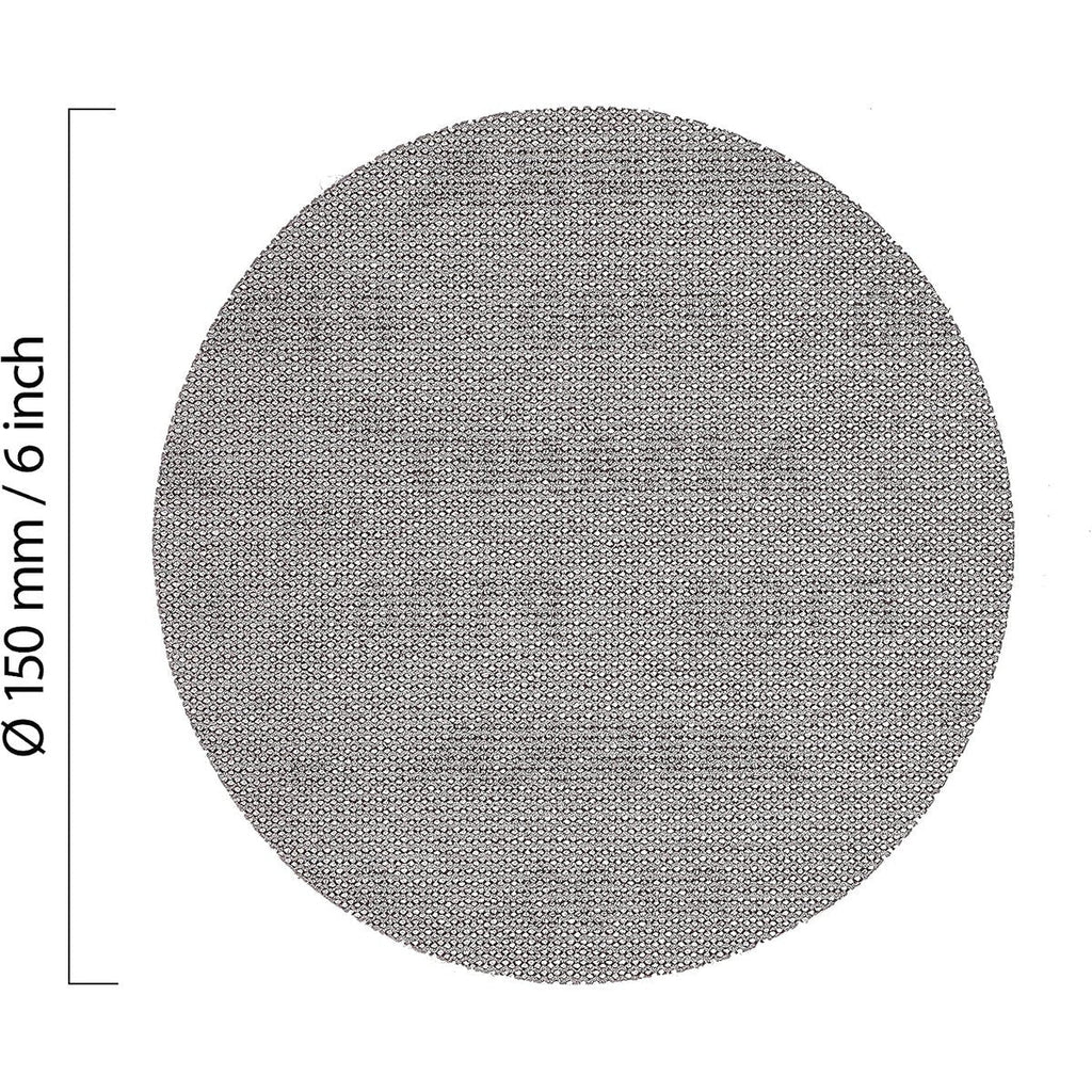 Mirka Abranet 6-in. P100 Hook and Loop Sanding Discs, 10-Pack Dust-Free Mesh Abrasive (9A-241-100RP)