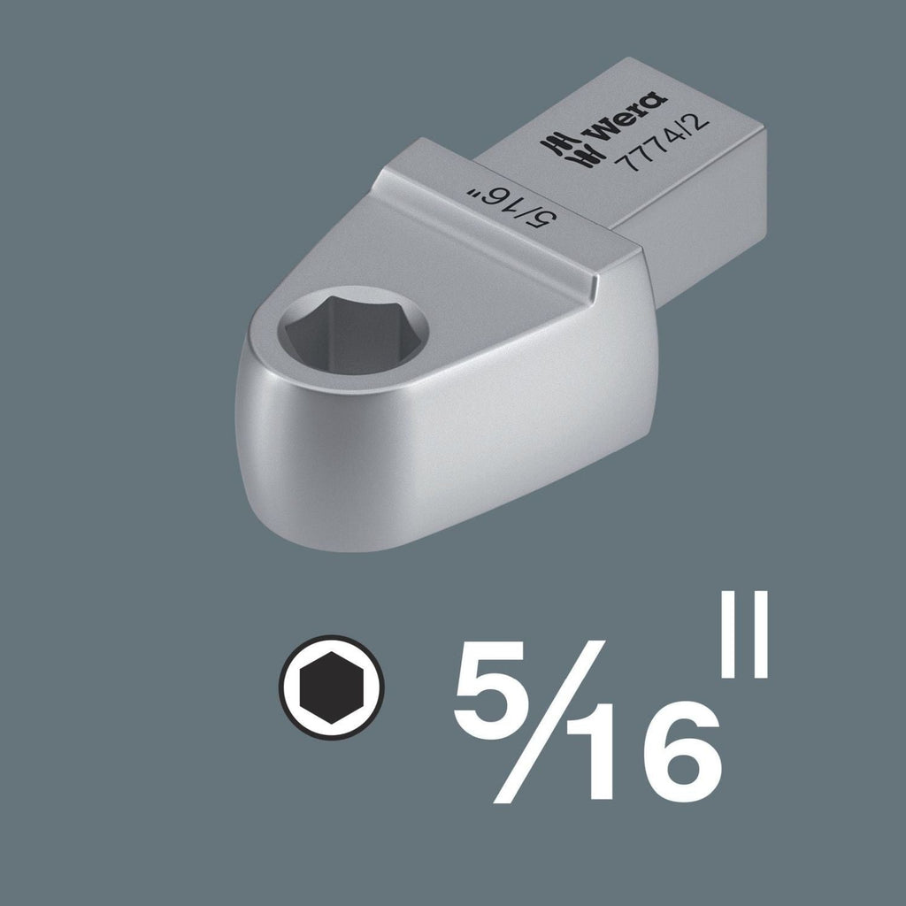 Wera 7774/2 Bit Adapter Insert, 5/16", 9X12-mm., 9X12x5/16-in.x42-mm.