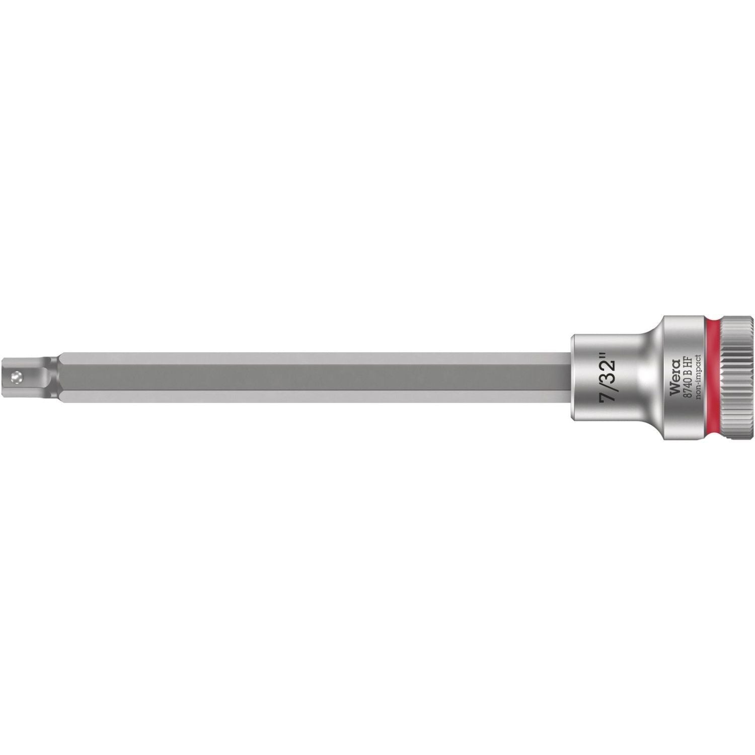 Wera 8740 B Hf Zyklop Bit Socket With Holding Function, 3/8-in. Drive, 7/32-in.x107-mm.