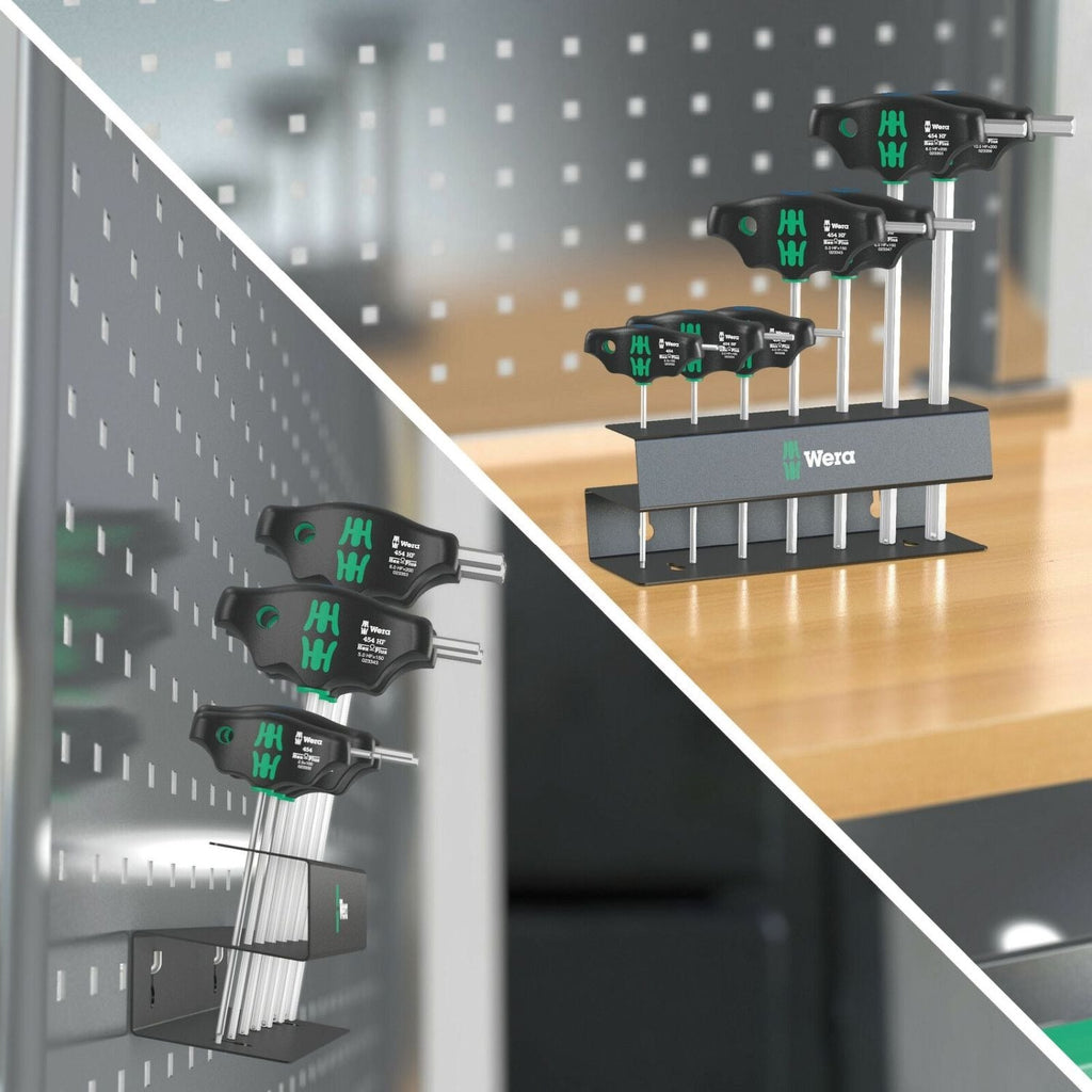 Wera 454/7 Hf Set 2 Screwdriver Set T-Handle Hex-Plus Screwdrivers With Holding Function, 7-Pieces