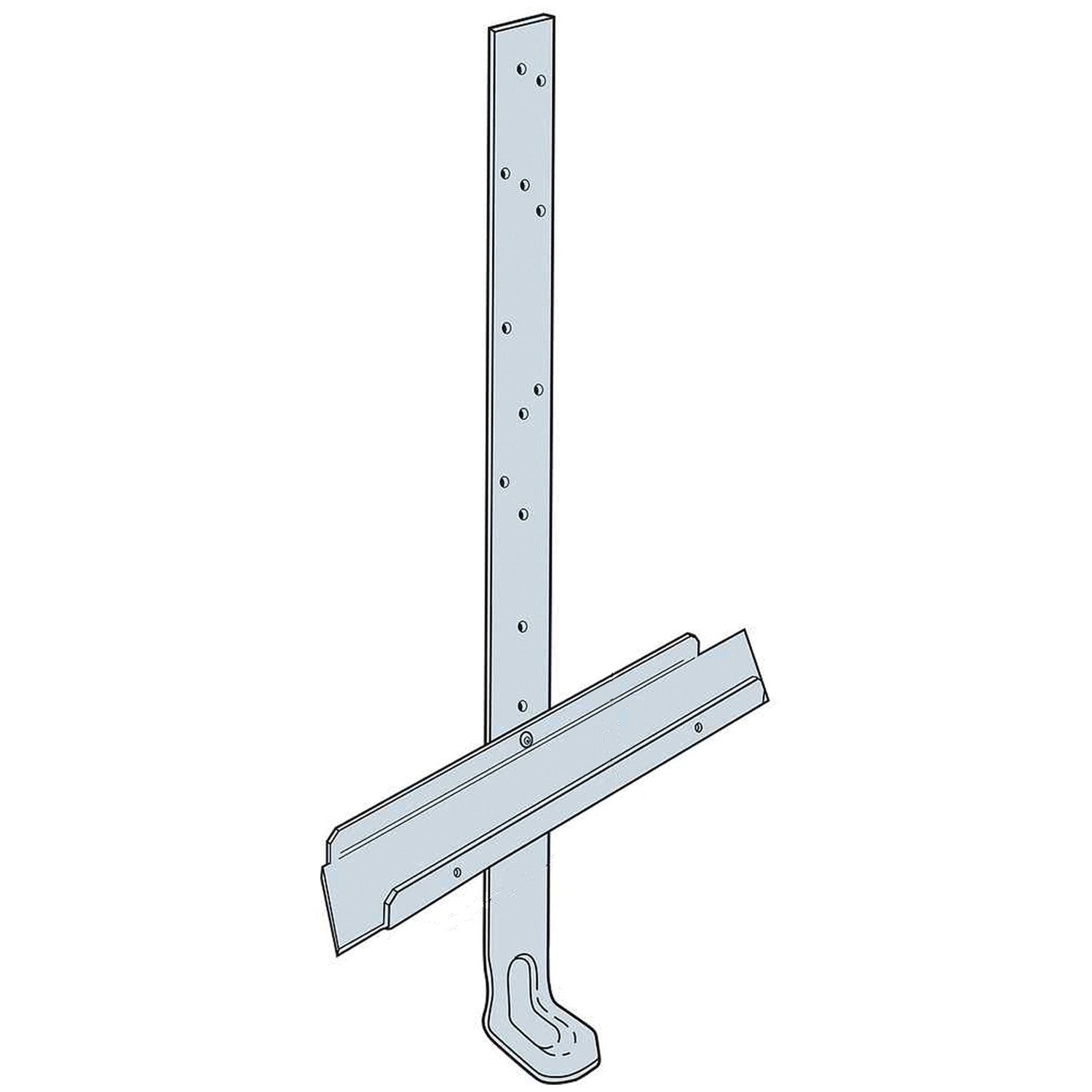 Simpson Strong-Tie META20/TSS2 META 20-in. Galvanized Embedded Truss Anchor w/ TSS2 Truss Seat Snap-In