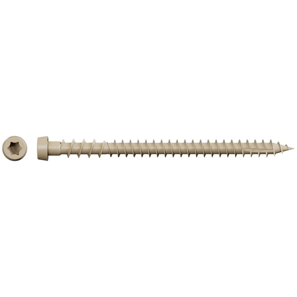 Simpson Strong-Tie DCU234STN02 Deck-Drive DCU COMPOSITE Screw (Collated), #10 x 2-3/4-in. Quik Guard Tan 02, 1000-Pack