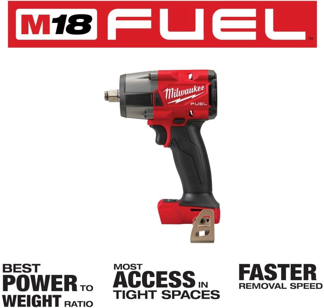 Milwaukee 2962-20 M18 FUEL 1/2-Inch Mid-Torque Impact Wrench with Friction Ring, Tool Only (PROMO)