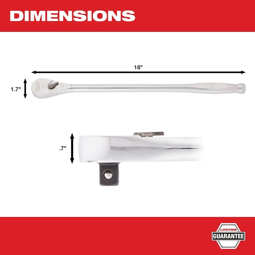Milwaukee 48-22-9050 1/2-Inch Drive 18-Inch Ratchet