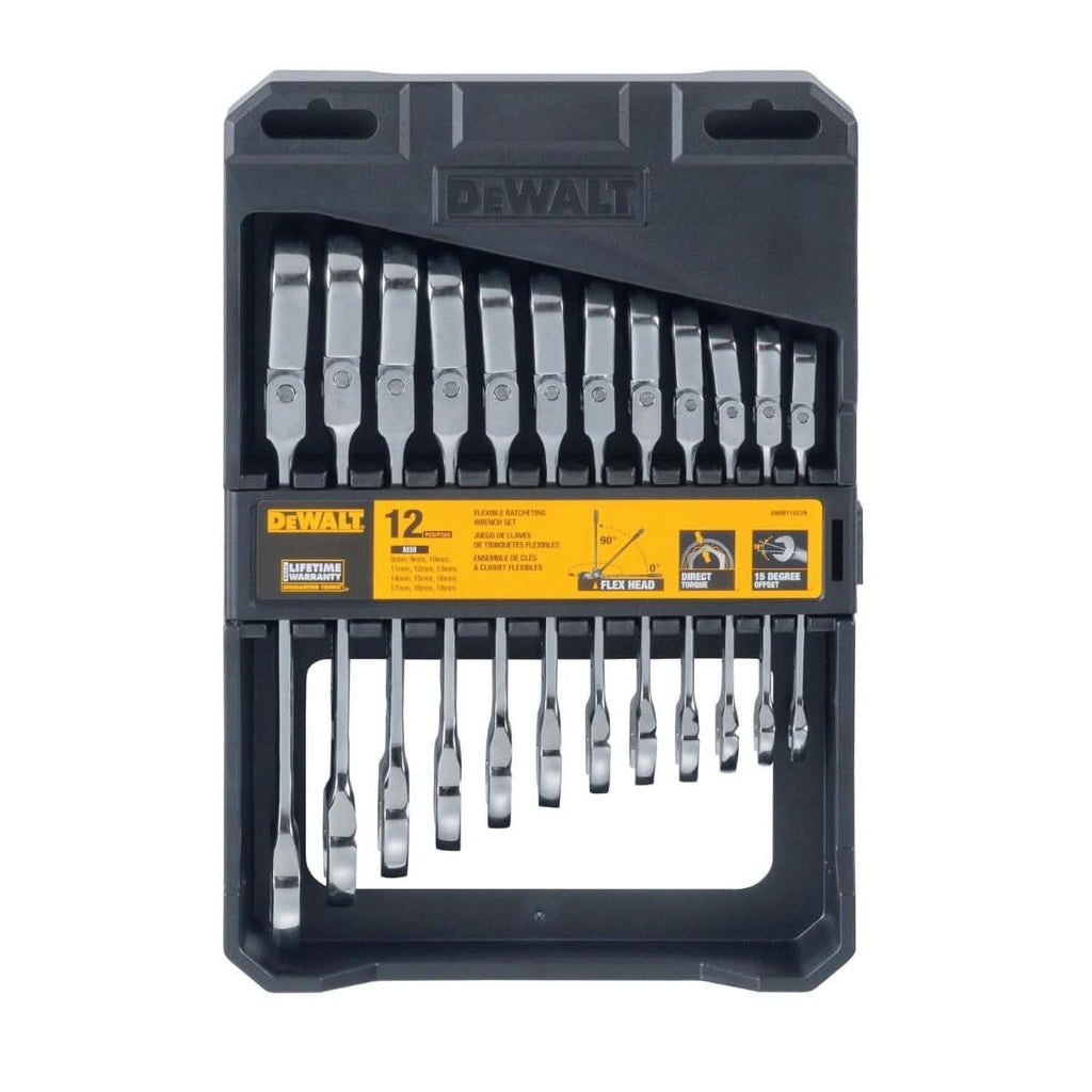 Dewalt DWMT19229 12-Piece Flex Head Ratcheting Metric Wrench Set