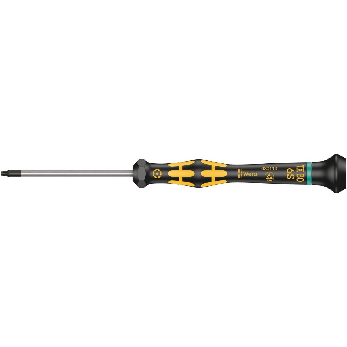 Wera 1567 Torx Bo Esd Kraftform Micro Screwdriver For Tamper-Proof Torx Screws, Torx 6 Box60-mm.