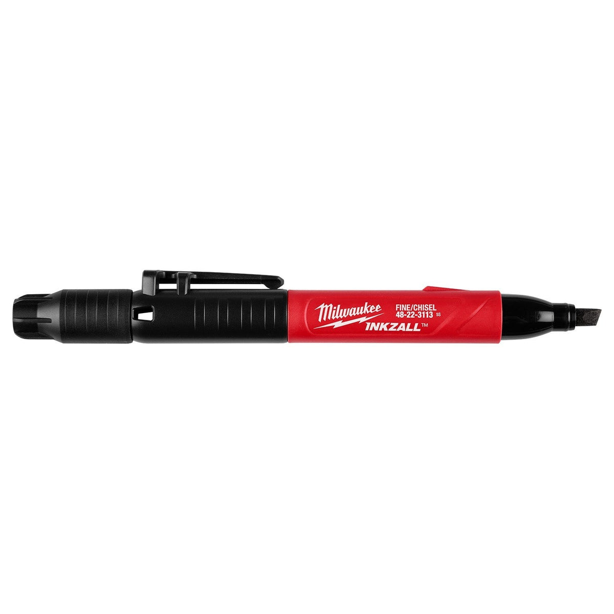 Milwaukee 48-22-3113 INKZALL Double-Sided Black Fine Point & Chisel Tip Jobsite Marker
