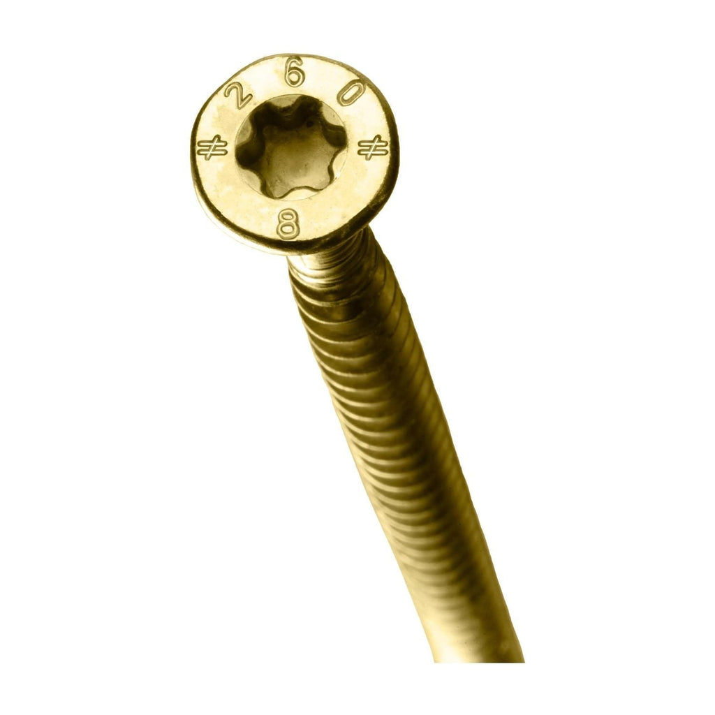 Simpson Strong-Tie SDCF221014 Strong-Drive SDCF TIMBER-CF Screw, 0.315-in. x 10-1/4-in. T40, Yellow Zinc, 250-Pack