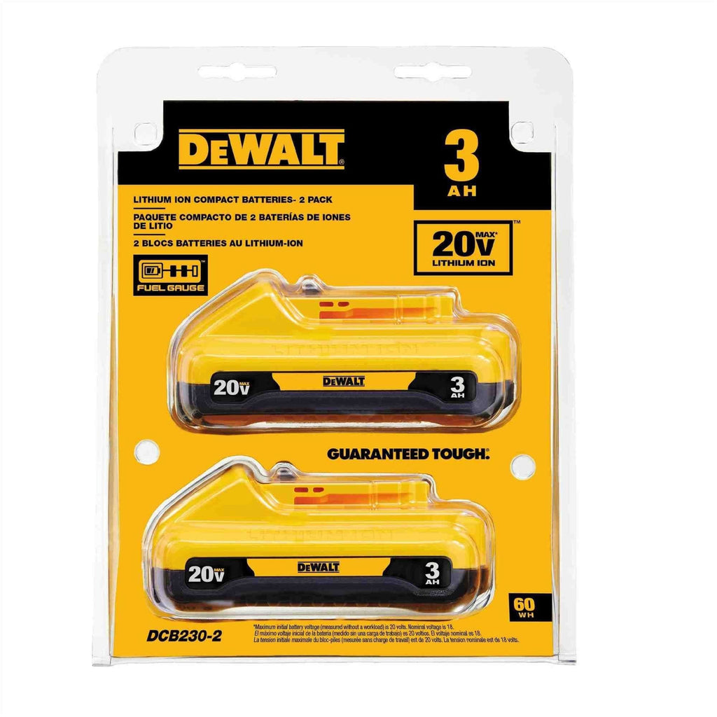 DeWalt DCB230-2 20V Max 3.0Ah Compact Battery 2-Pack (PROMO)