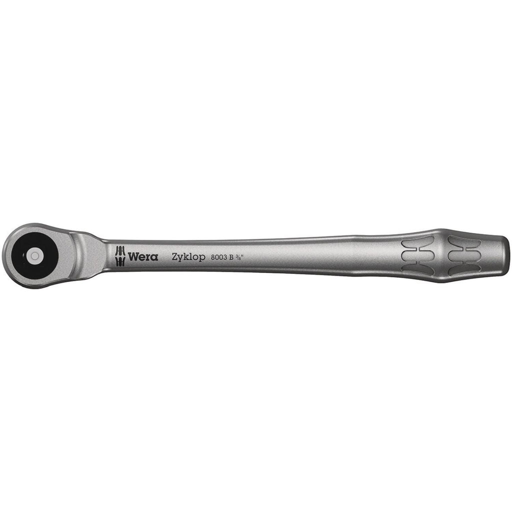 Wera 8003 B Zyklop Metal Ratchet With Push-Through Square And 3/8-in. Drive, 3/8-in.x222-mm.