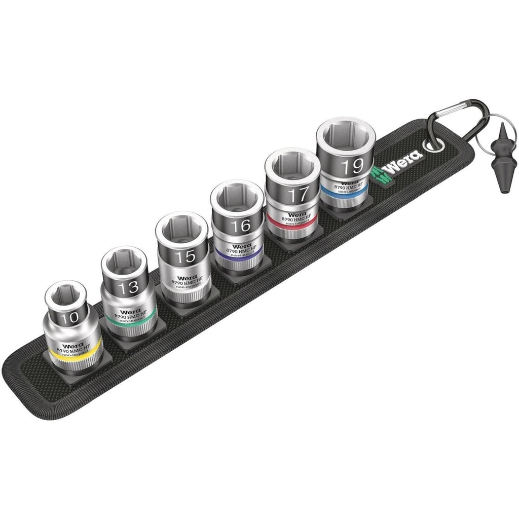 Wera Belt C 1 Zyklop Socket Set With Holding Function, 1/2-in. Drive, 7-Pieces