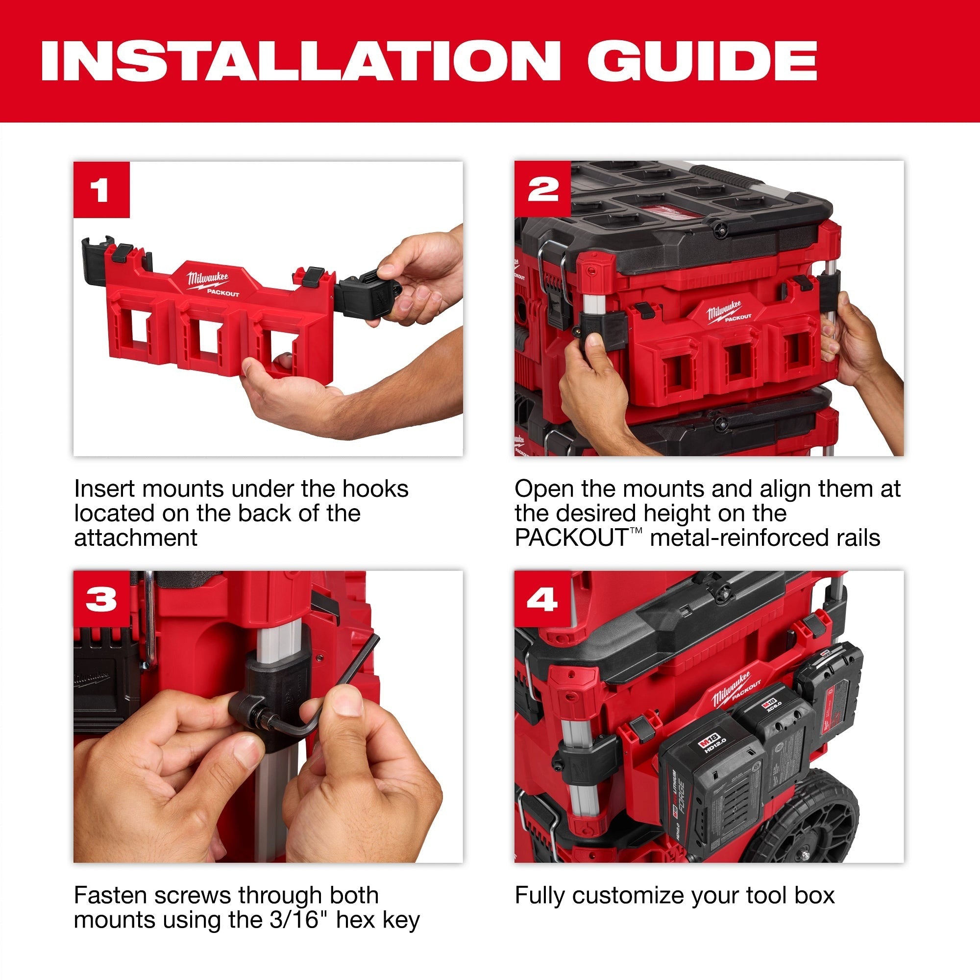 Milwaukee 48-22-8612 PACKOUT Tool Box Accessory Case Attachment
