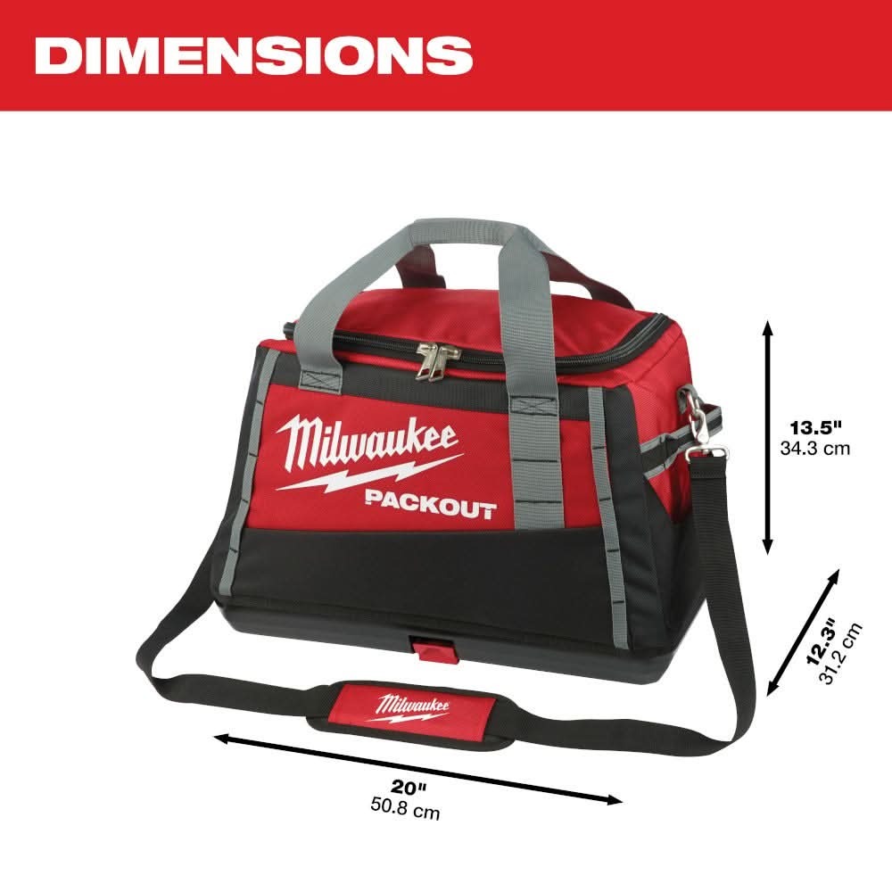 Milwaukee 48-22-8322 20" PACKOUT Tool Bag & 48-22-8395B PACKOUT 18oz Insulated Bottle with Sip Lid