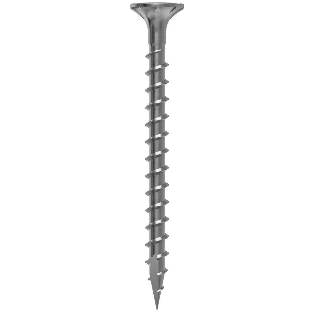 Simpson Strong-Tie T08C225WQ-RP10 Fiber-Cement Screw, #8 x 2-1/4-in. #2 Square Wafer-Head, Type 316, 10-Pack