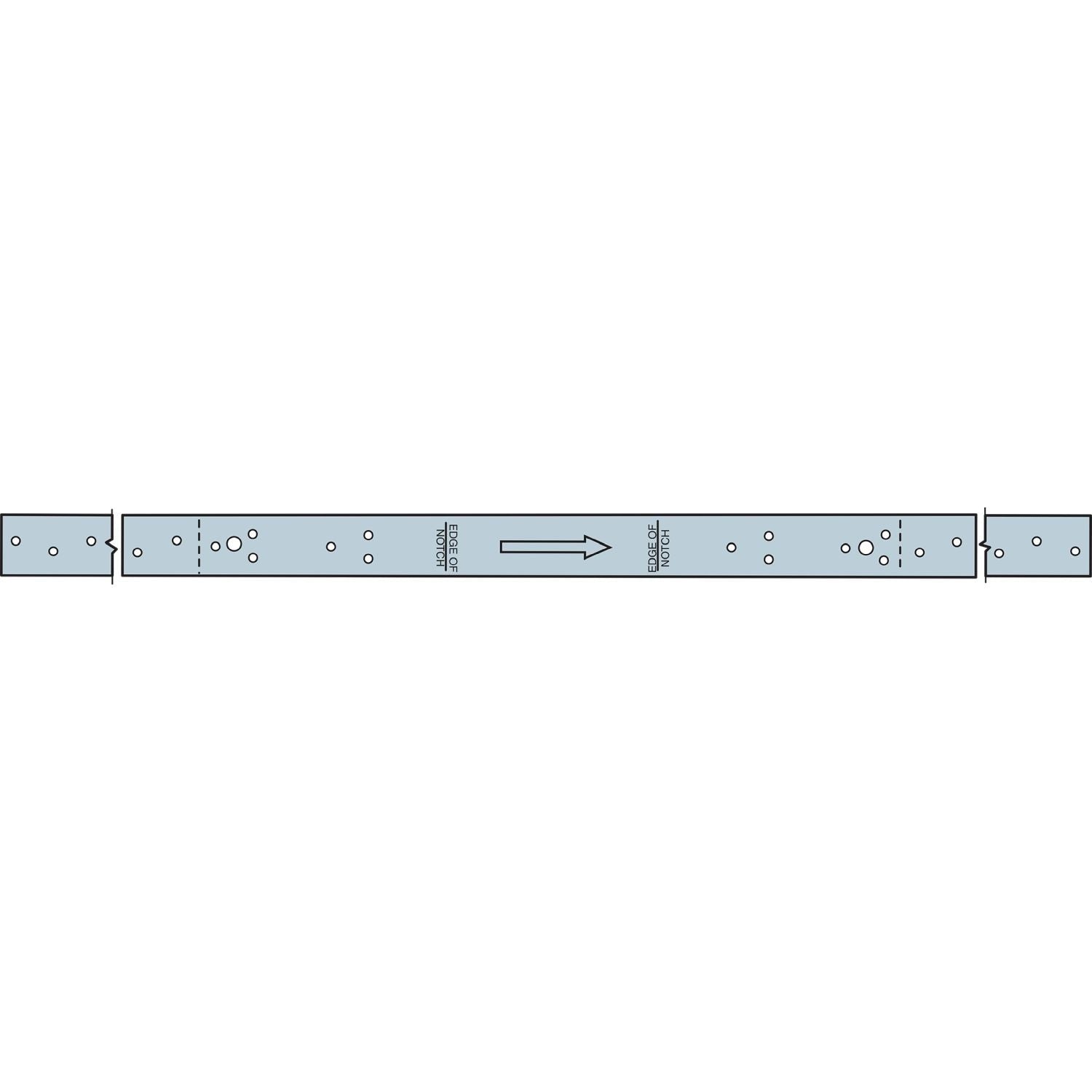 Simpson Strong-Tie RPS28 RPS 28-5/16-in. 16-Gauge Galvanized Retrofit Strap Tie