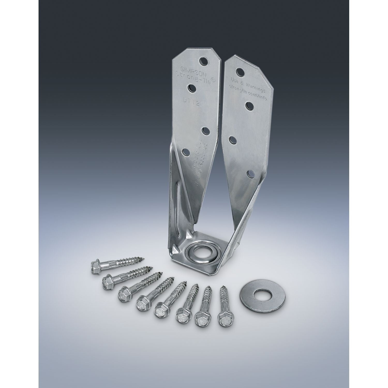 Simpson Strong-Tie DTT2SS DTT2SS Stainless-Steel Deck Tension Tie for 2x with 1-1/2-in. SDS Screws