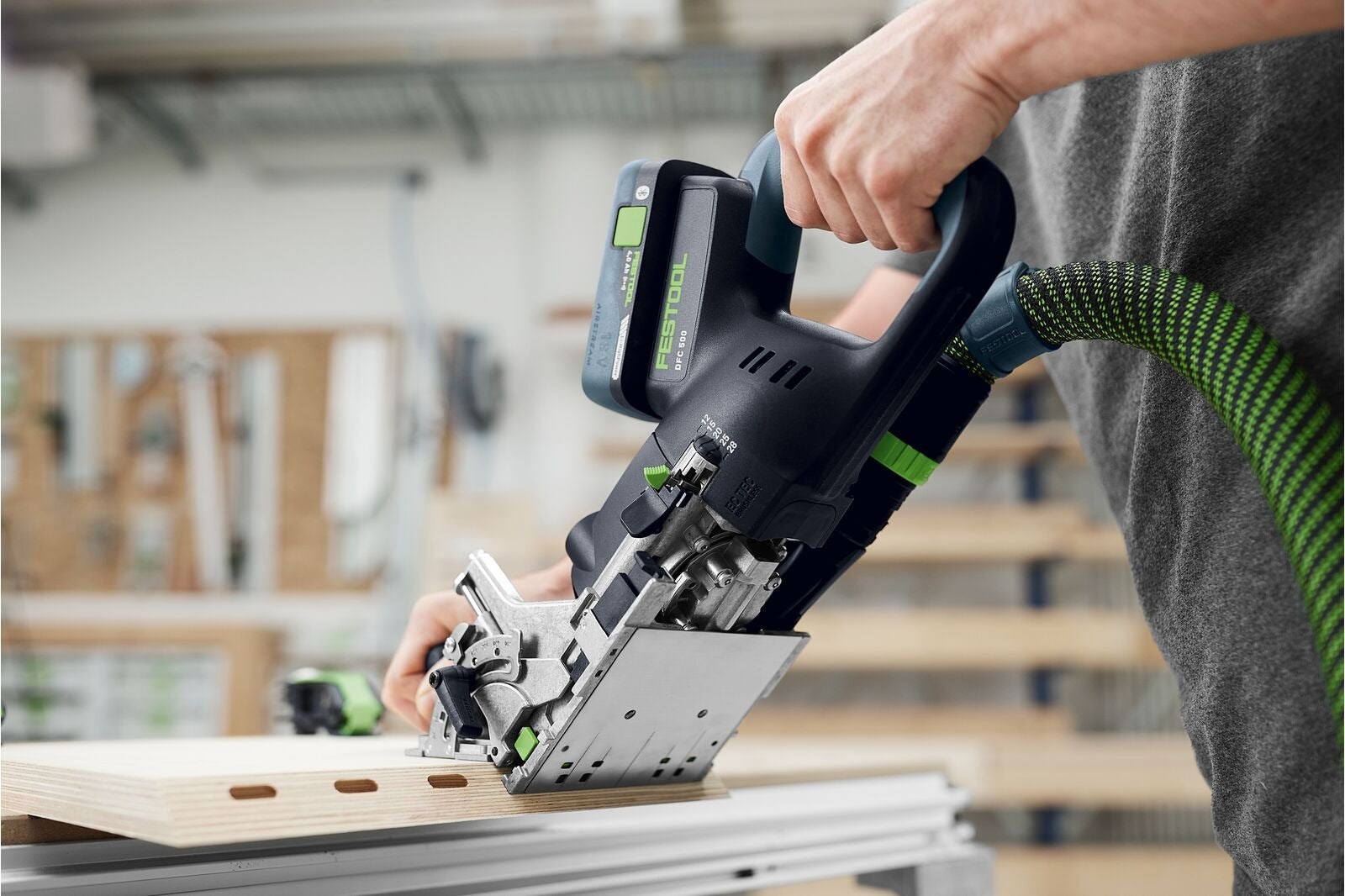 Festool Cordless 18V Domino Joiner DFC 500 E w/ 1066-Piece Tenon Assortment, Tool Only