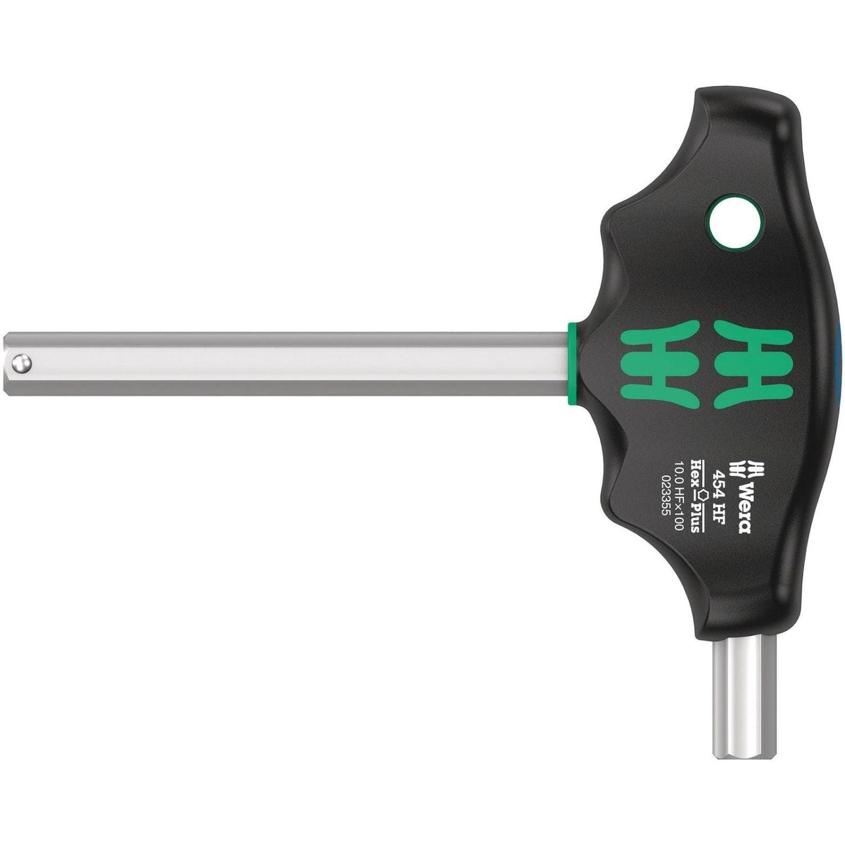 Wera 454 Hf T-Handle Hexagon Screwdriver Hex-Plus With Holding Function, 10x100-mm.