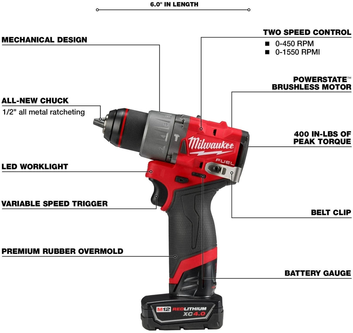 Milwaukee 3404-22 M12 FUEL 1/2-in. Hammer Drill/Driver Kit