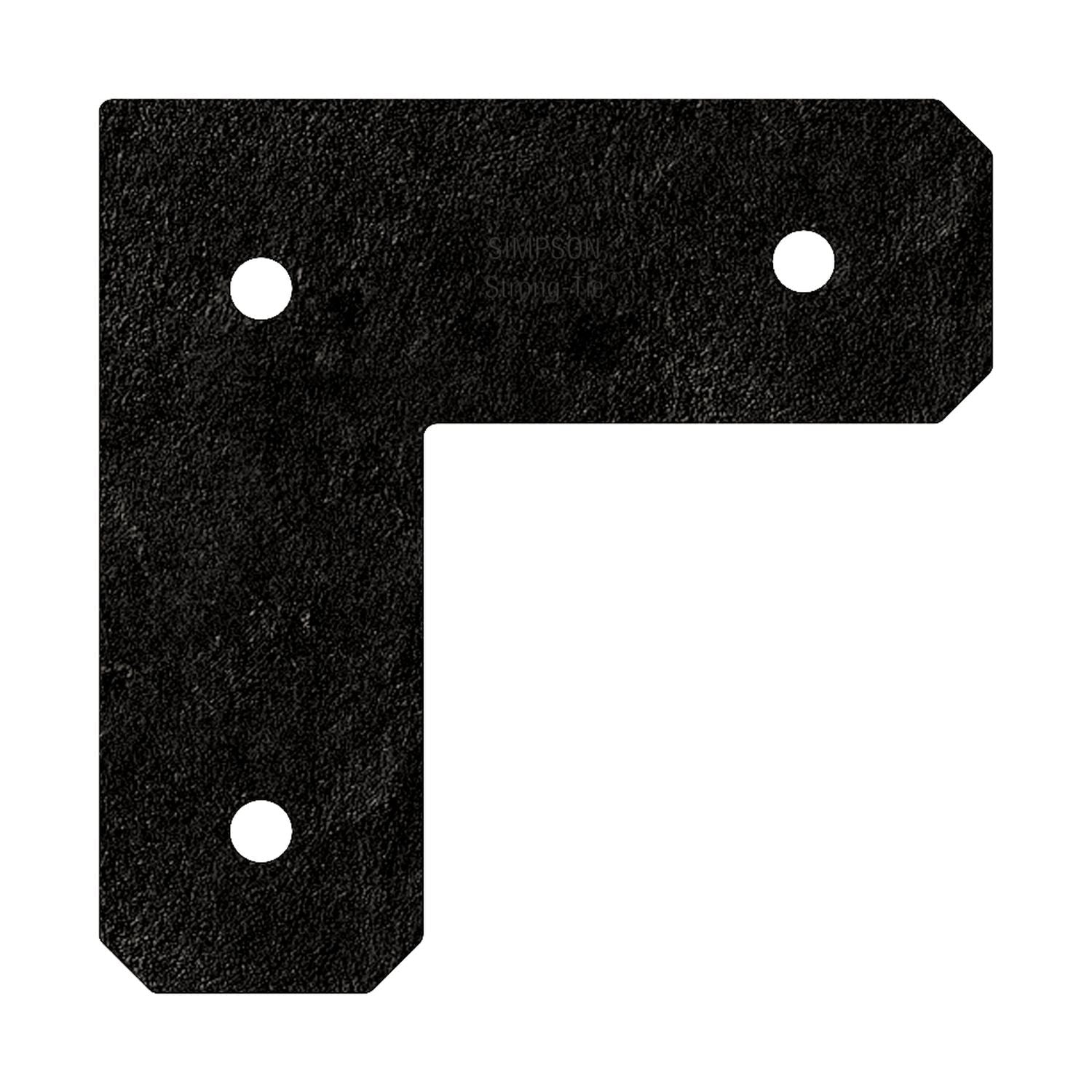 Simpson Strong-Tie APVL4 Outdoor Accents Avant Collection ZMAX, Black Powder-Coated L Strap for 4x4