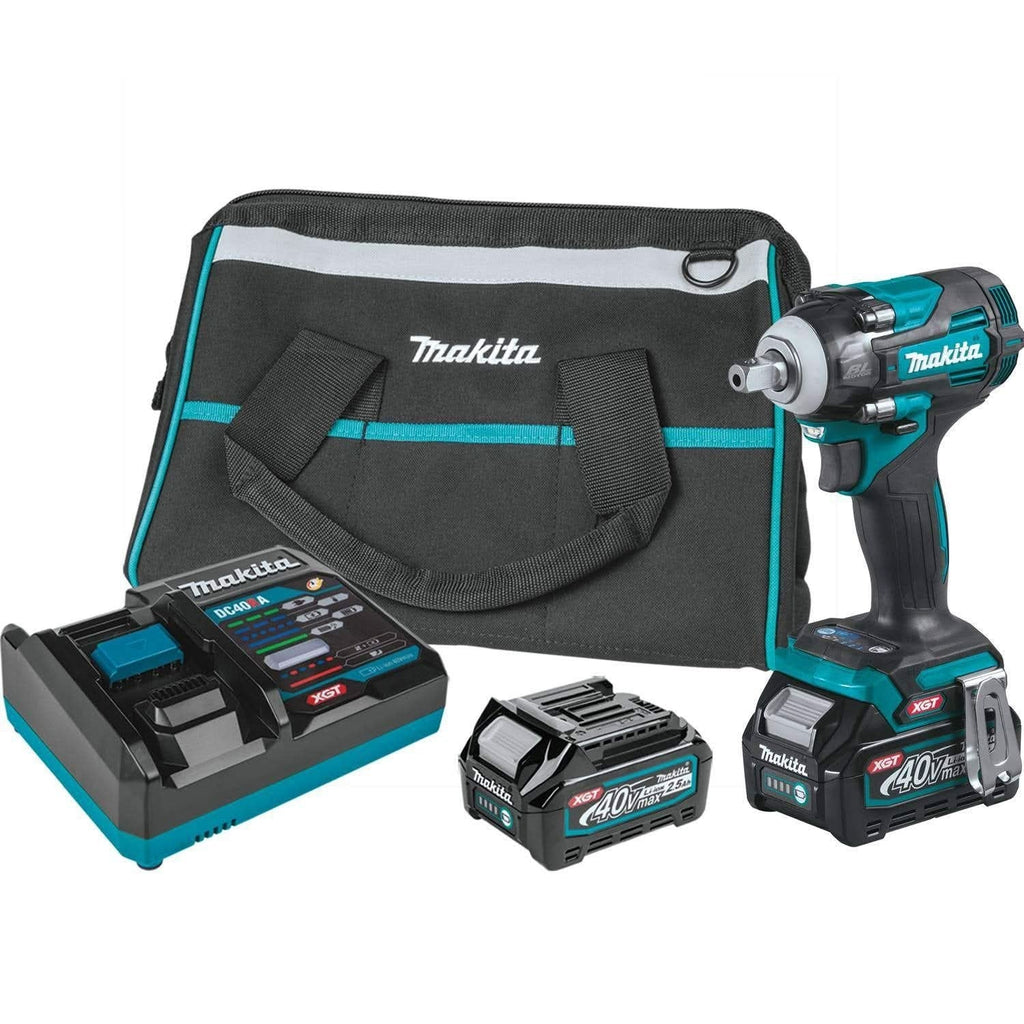 Makita GWT05D 40V max XGT Brushless Cordless 4-Speed 1/2" Sq. Drive Impact Wrench Kit w/ Detent Anvil (2.5Ah) (PROMO)