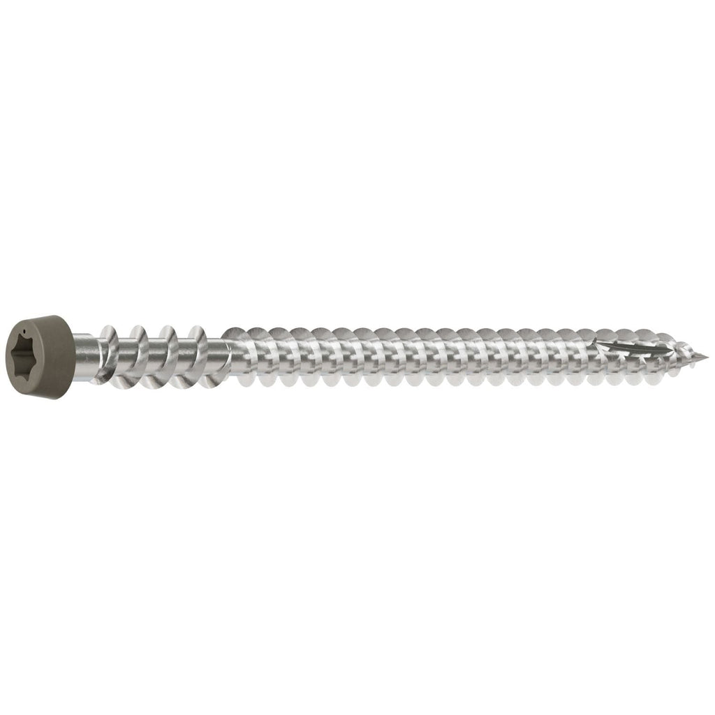 Simpson Strong-Tie DCU234C316GR Deck-Drive DCU COMPOSITE Screw, #10 x 2-3/4-in. T20, Type 316, Gray, 70-Pack