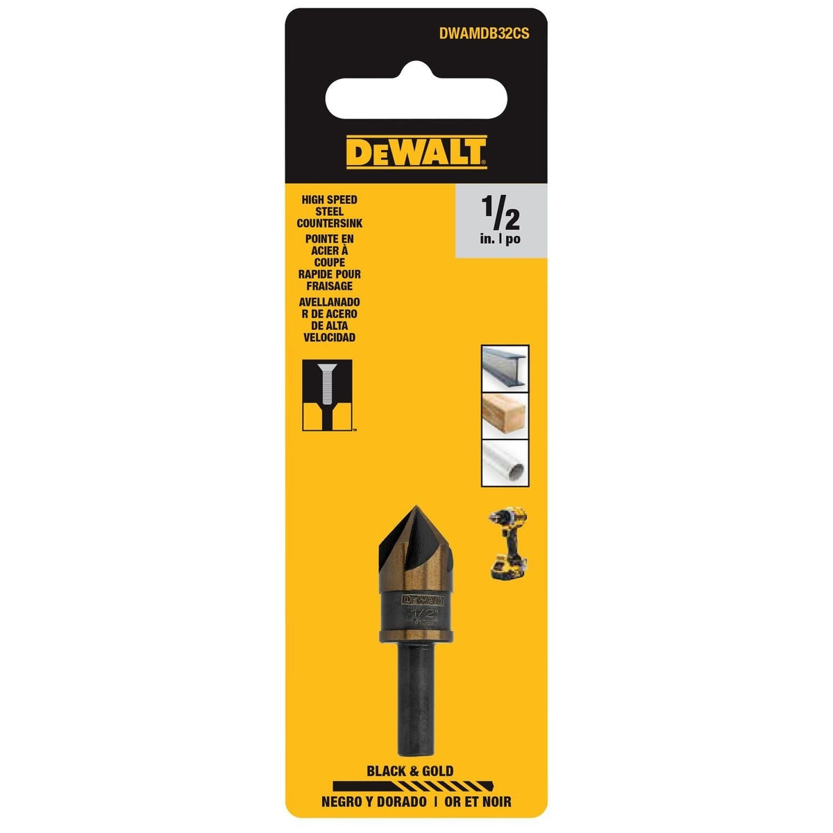 DeWALT DWAMDB32CS 1/2-in. High-Speed Steel Countersink