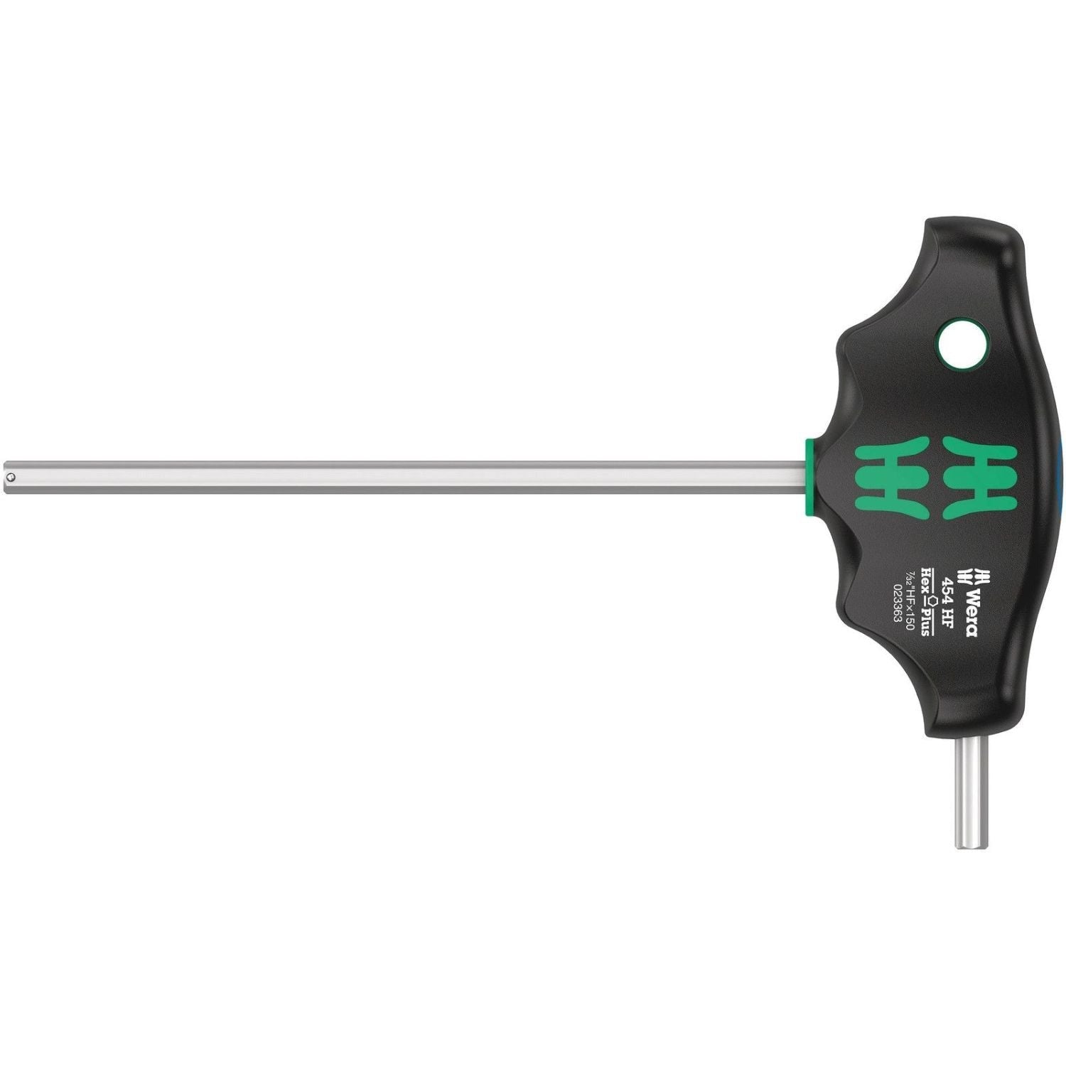 Wera 454 Hf T-Handle Hexagon Screwdriver Hex-Plus With Holding Function, Imperial, 7/32-in.x150-mm.