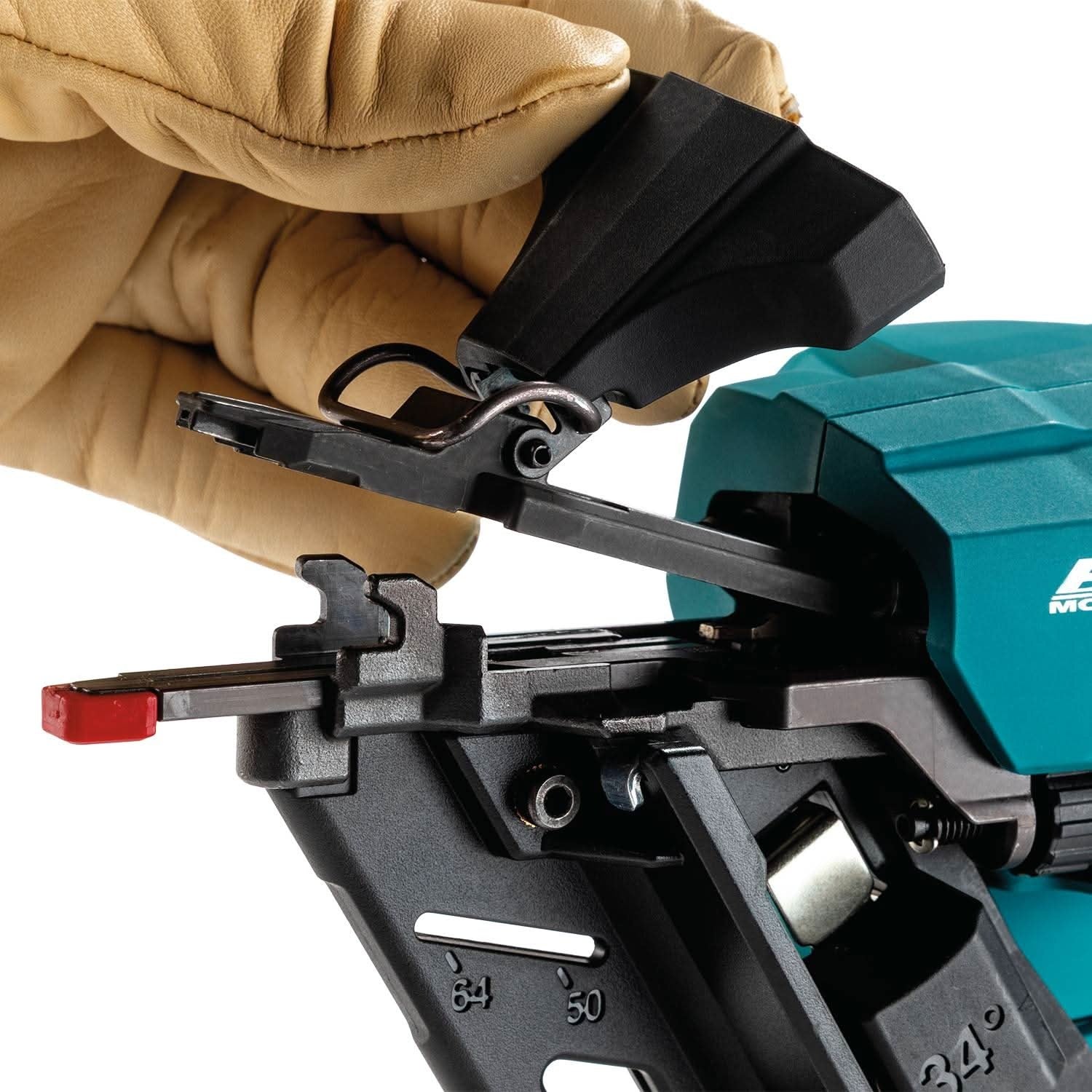 Makita XNB08Z 18V LXT Brushless 2-1/2” Angled Finish Nailer, 15 Ga. with 5.0Ah Battery