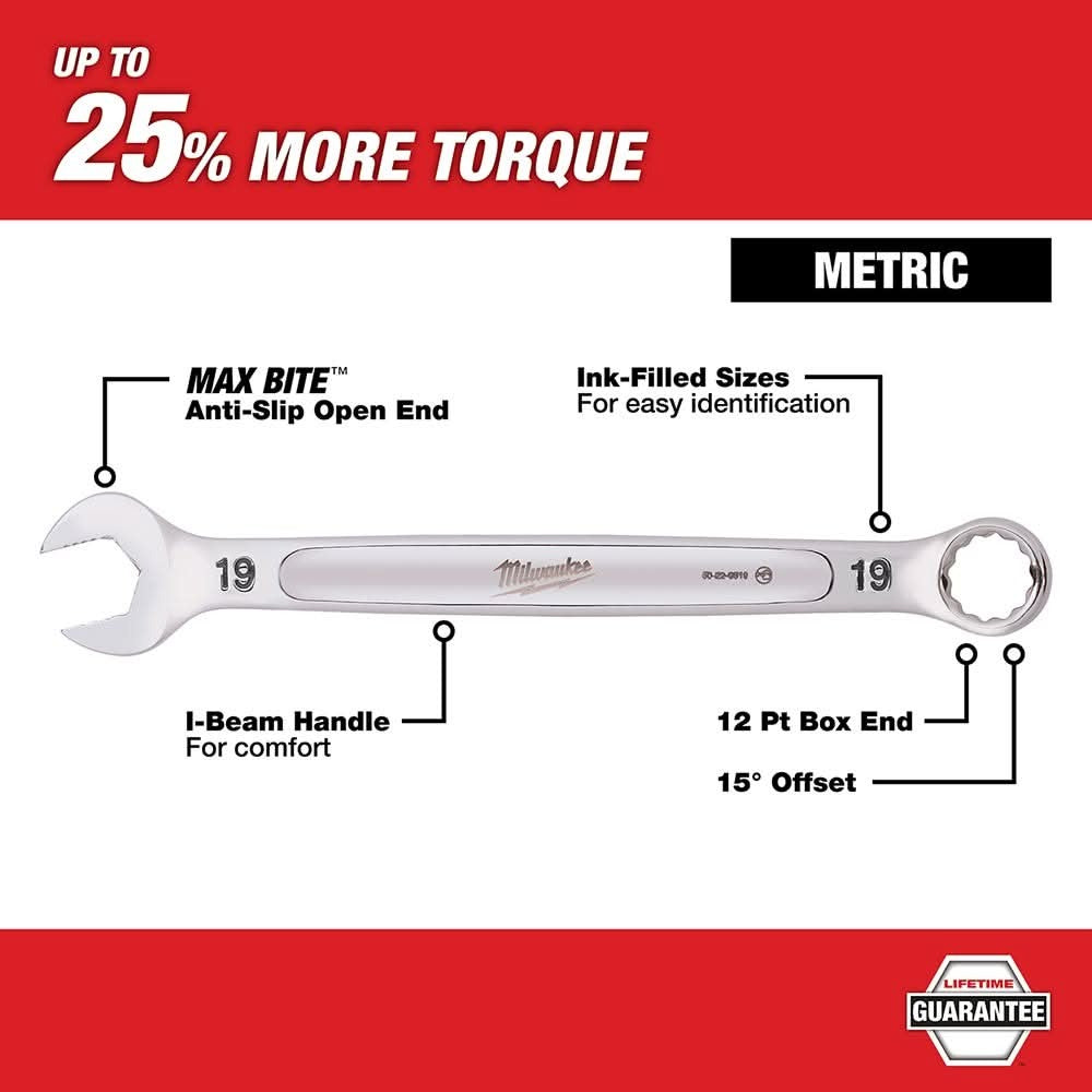 Milwaukee 48-22-9507 7-Piece Combination Wrench Set, Metric
