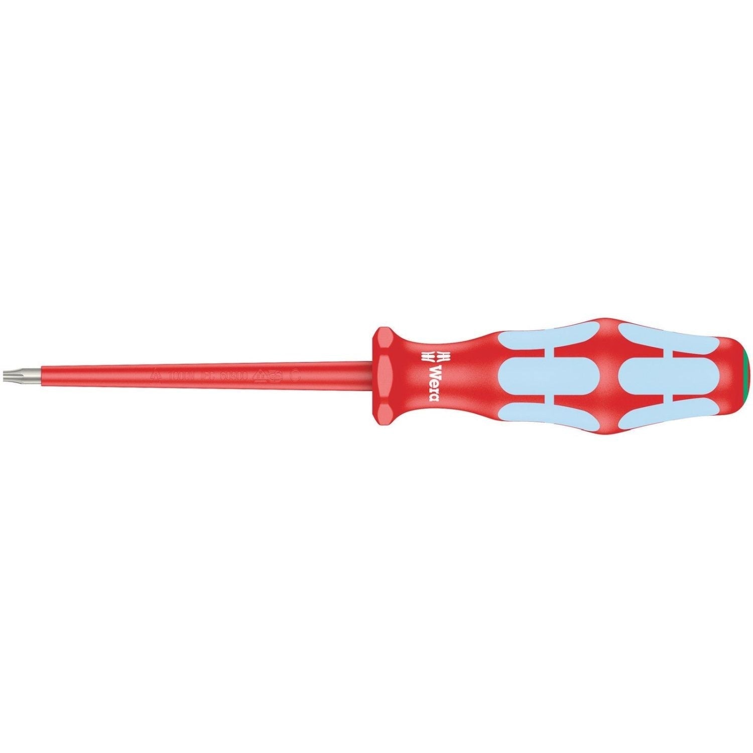 Wera 3167 I VDE Insulated Torx Screwdriver, Stainless Steel, Torx 8x80-mm.