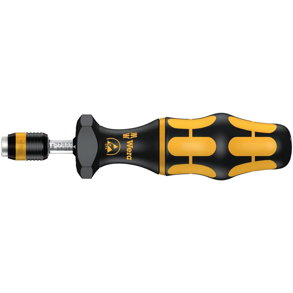 Wera Series 7400 Esd Kraftform Adjustable Torque Screwdrivers (2.5-29.0 In.Lbs.) With Rapidaptor Quick-Release Chuck, 7446 Esdx11-29 In. Lbs.