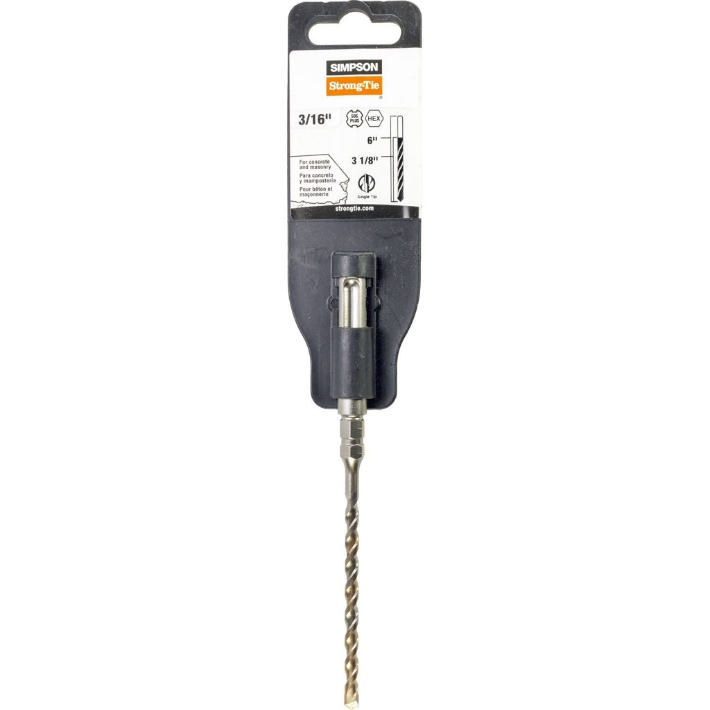Simpson Strong-Tie MDPL01806H 3/16-in. x 6-in. SDS-plus Titen Screw Drill Bit/Driver