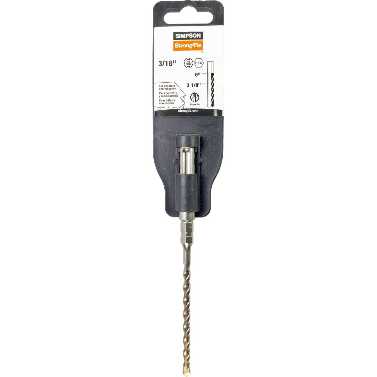 Simpson Strong-Tie MDPL01806H 3/16-in. x 6-in. SDS-plus Titen Screw Drill Bit/Driver