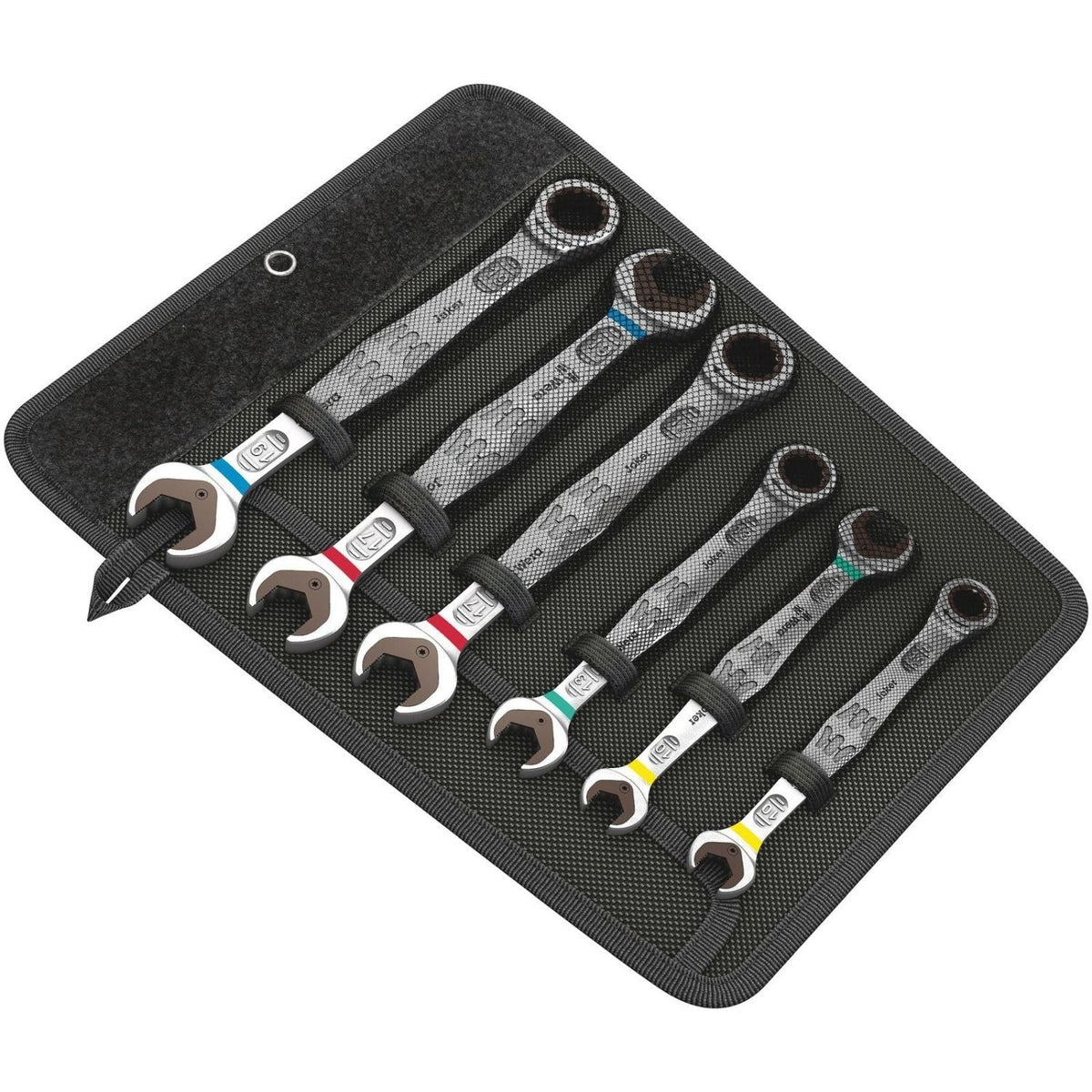Wera 6000/6002 Joker 6 Set 1 Ratcheting Combination / Double Open-End Wrenches Set, 6-Pieces