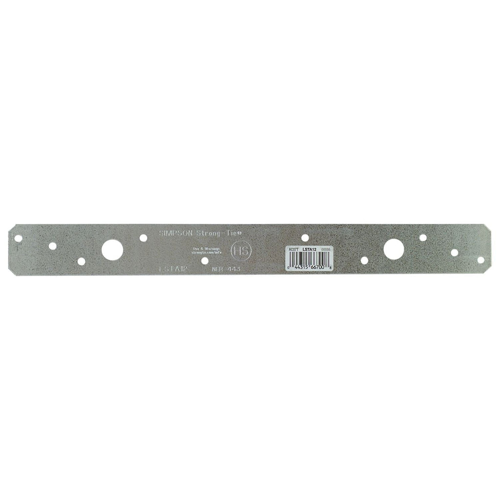 Simpson Strong-Tie 1-1/4-in. x 12-in. 20-Gauge Galvanized Strap Tie (LSTA12)