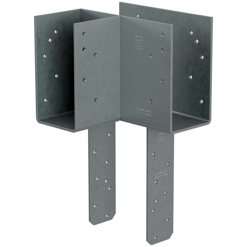 Simpson Strong-Tie ECCLLQ3.25-6SDS ECCLLQ L-Shape End Column Cap for 3-1/4-in. Beams, 6x Post w/ SDS Screws, Skewed Left