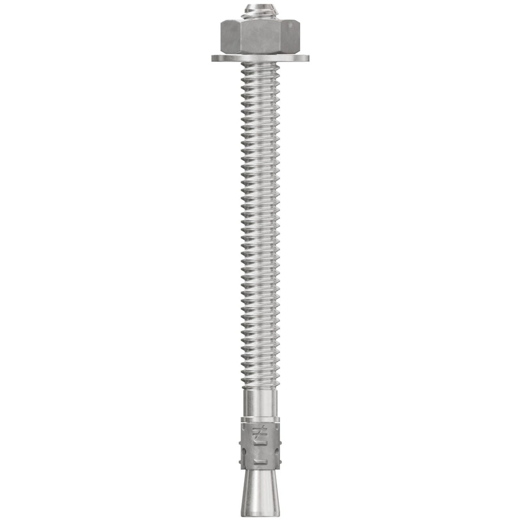 Simpson Strong-Tie STB2-25314S6F100 Strong-Bolt 2, 1/4-in. x 3-1/4-in. Type 316 Stainless-Steel Wedge Anchor, Fully Assembled, 100-Pack