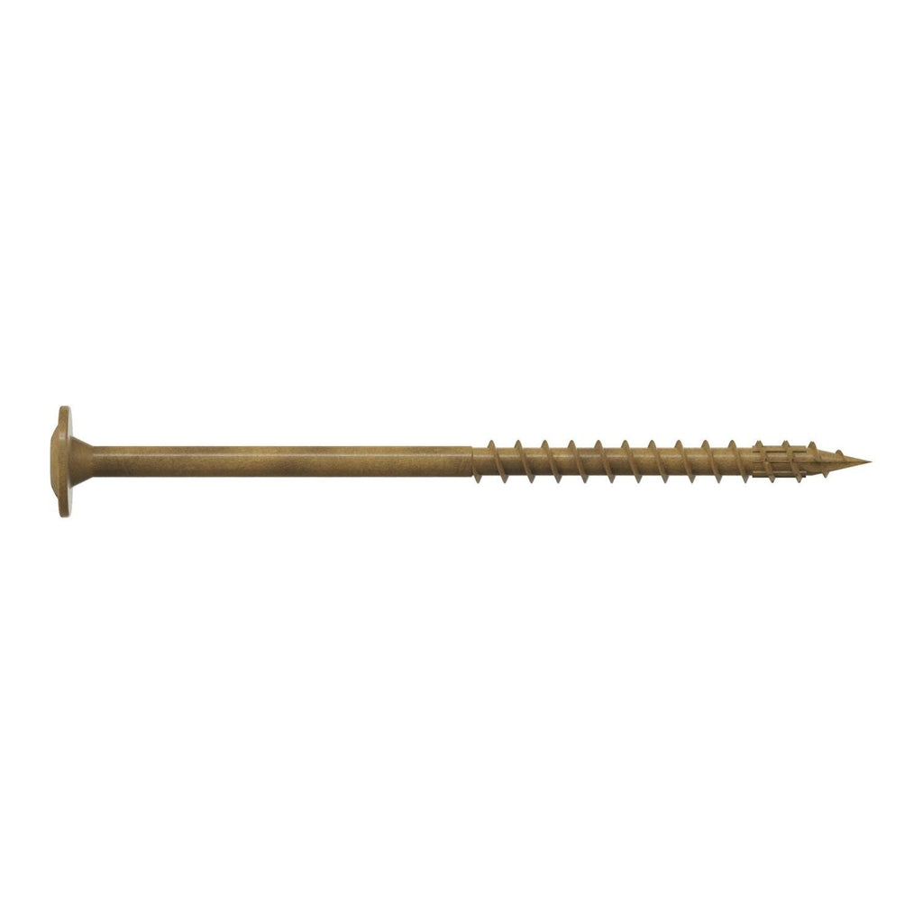 Simpson Strong-Tie CBT08300R50 Wafer-Head Construction Screw, #8 x 3-in. T20, Quik Guard, Tan, 50-Pack