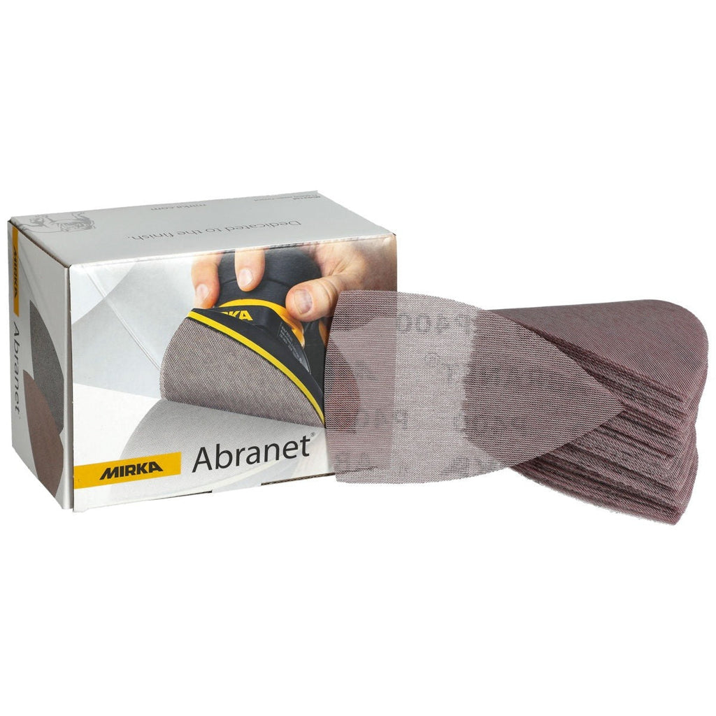 Mirka Abranet 4 x 6 x 6-in. P80 Grip Triangle Sanding Sheets, 50-Pack Dust-Free Sanding (9A-219-080)
