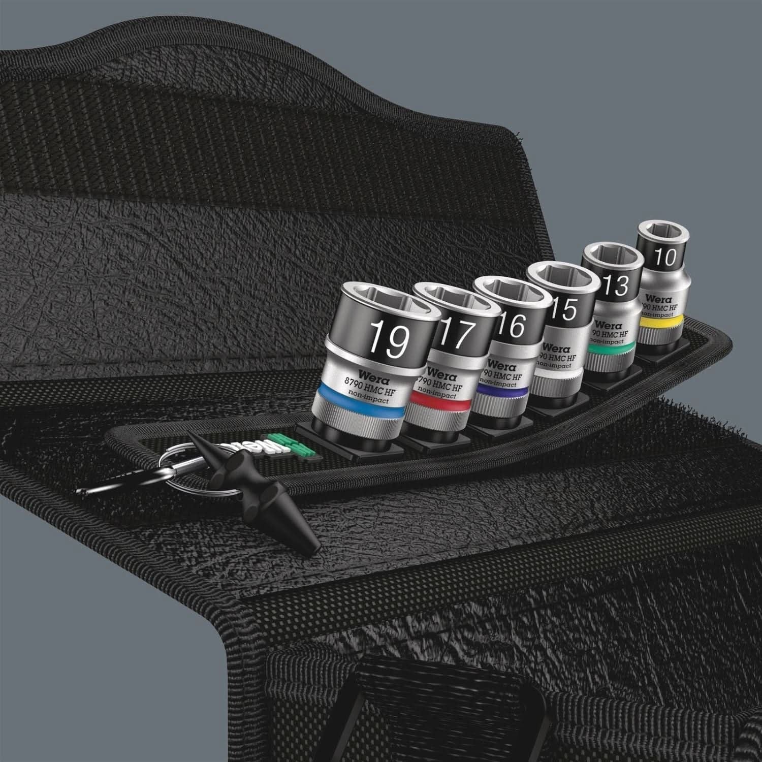 Wera Belt C 1 Zyklop Socket Set With Holding Function, 1/2-in. Drive, 7-Pieces