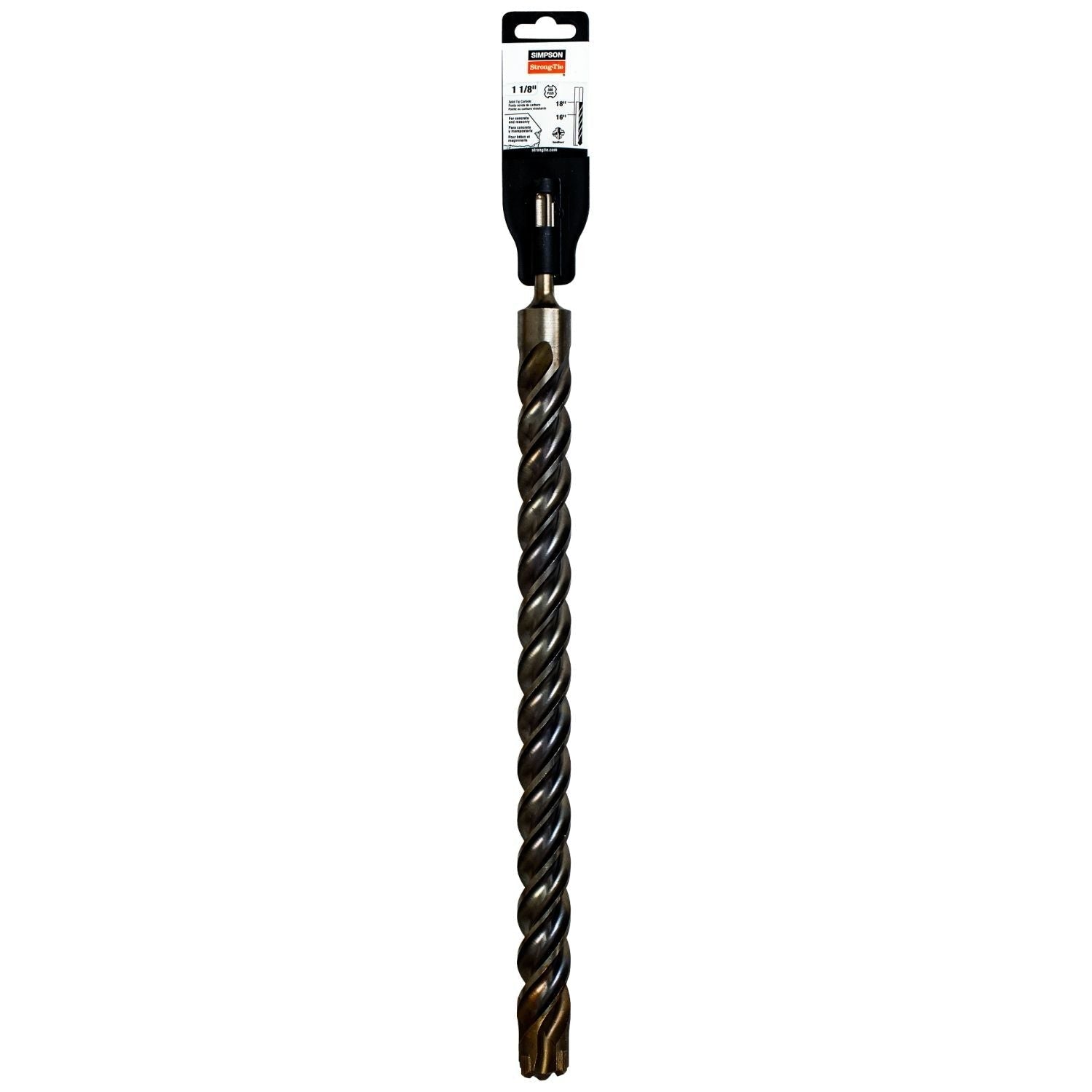 Simpson Strong-Tie MDPL11218Q 1-1/8-in. x 18-in. SDS-plus Quad-Head Shank Drill Bit