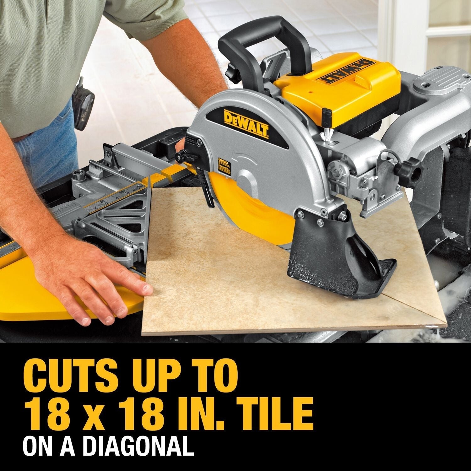 DEWALT 10-in. Corded 1.5 HP Wet Tile Saw with Stand and Blade (D24000S)