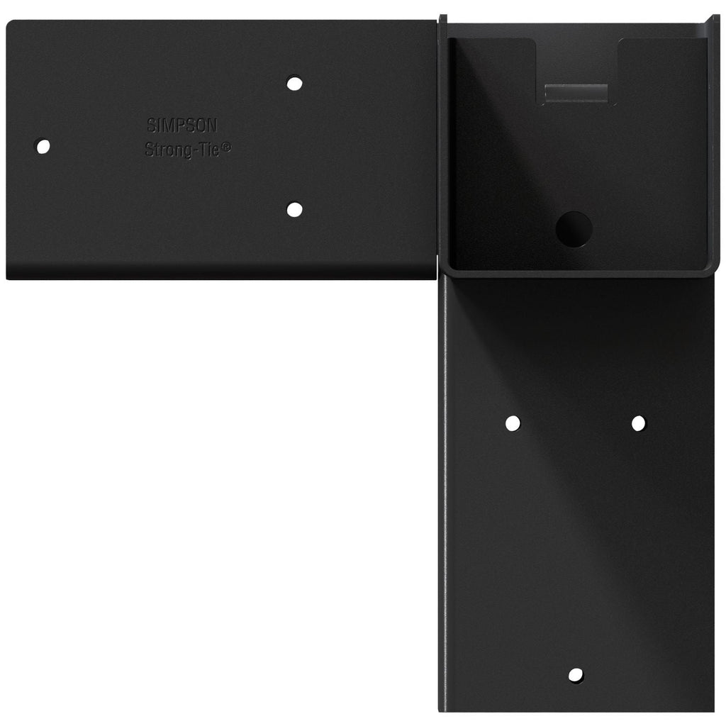 Simpson Strong-Tie SAGE-C44-KT2 Outdoor Accents Sage System Black Powder-Coated Corner Connector for 4x4 with Screws, 2-Pack