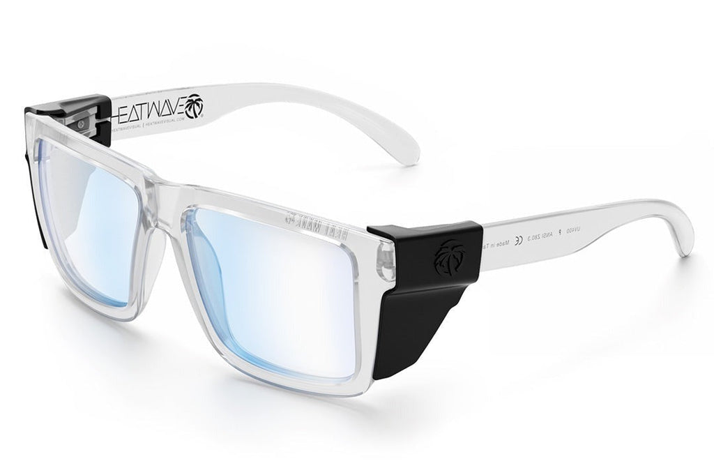 Heat Wave XL VISE Z87 Vapor Clear Frame Blue Light Blocking Sunglasses