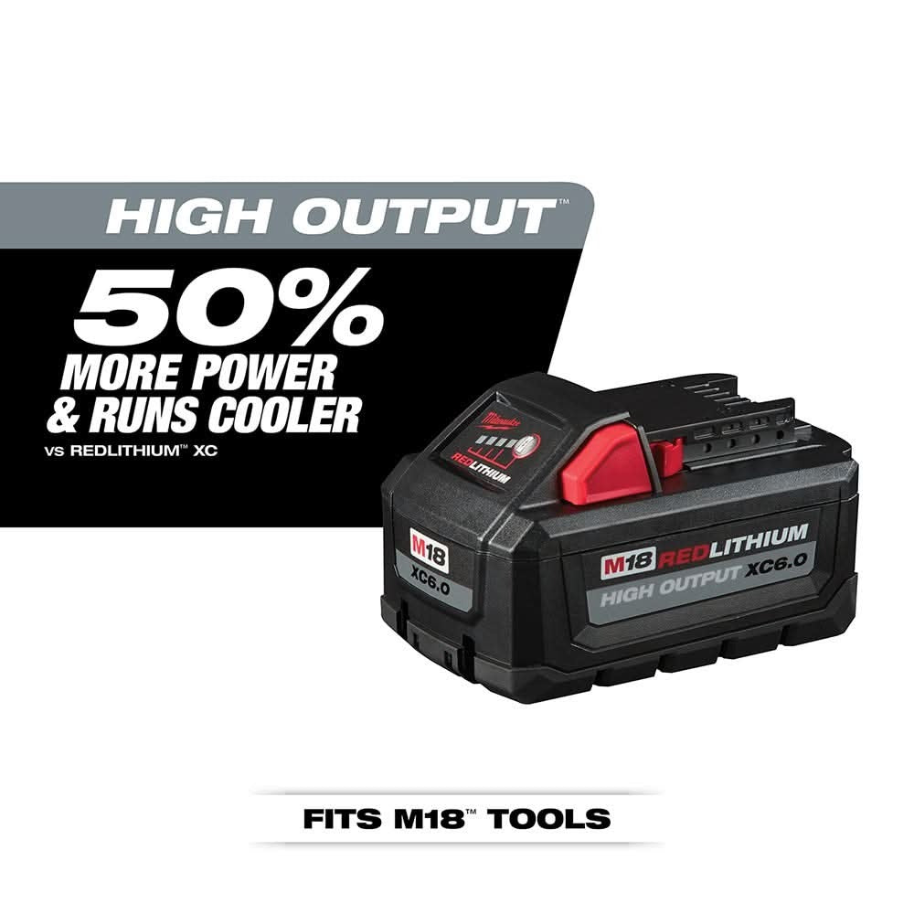 Milwaukee 48-11-1862 M18 REDLITHIUM HIGH OUTPUT XC 6.0Ah Battery 2-Pack