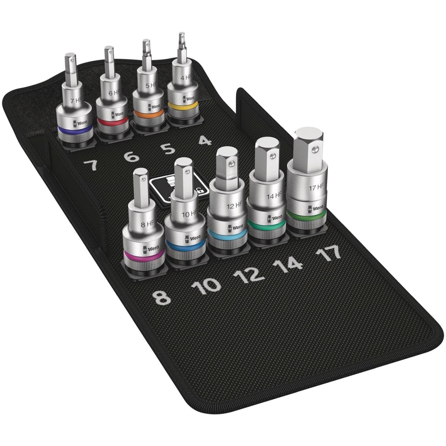 Wera 8740 C Hf 1 Zyklop Bit Socket Set With 1/2-in. Drive, With Holding Function, 9-Pieces