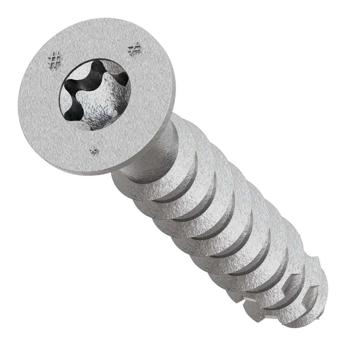 Simpson Strong-Tie TNTSS625134TTR Titen Turbo, 1/4-in. x 1-3/4-in. Type 316 Stainless-Steel Trim-Head Concrete and Masonry Screw, 50-Pack